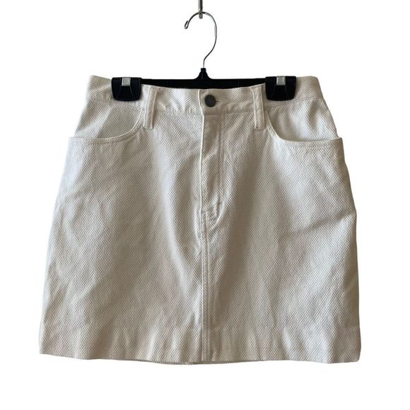 Calvin Klein Dresses & Skirts - *sold depop* Vintage 90s / Y2K Calvin Klein  white waffled mini skirt